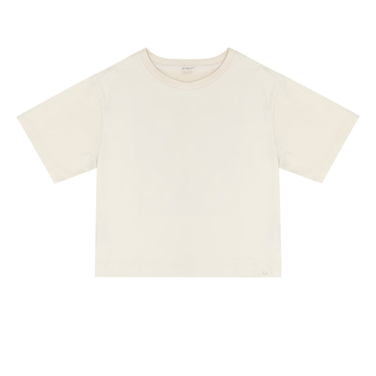 Mase oversized logo shirt pebble ecru - Jenest