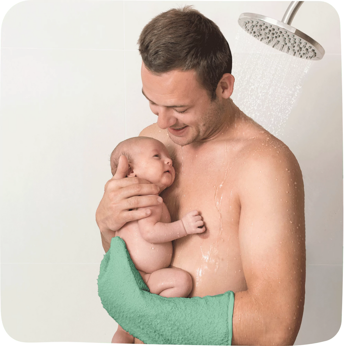 Baby shower glove (washand) - wit