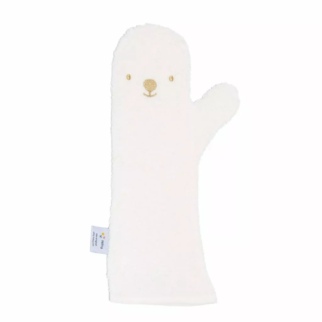 Baby shower glove (washand) - wit