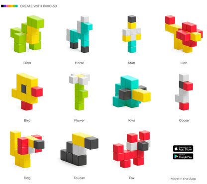 Pixio Magnetic blocks - 50 stuks